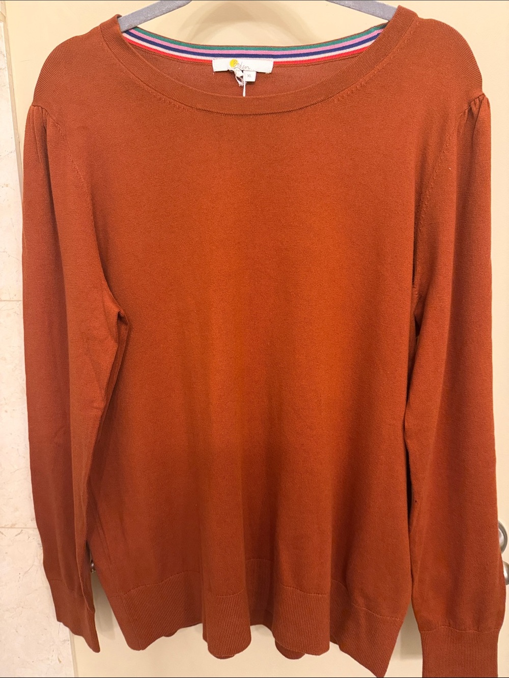 Boden Rust Crewneck Sweater